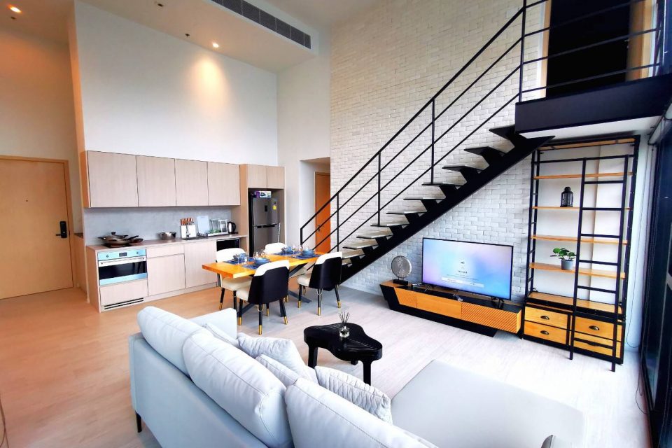 Soho Properties Duplex Type Two Bedrooms For Rent At The Lofts Silom.